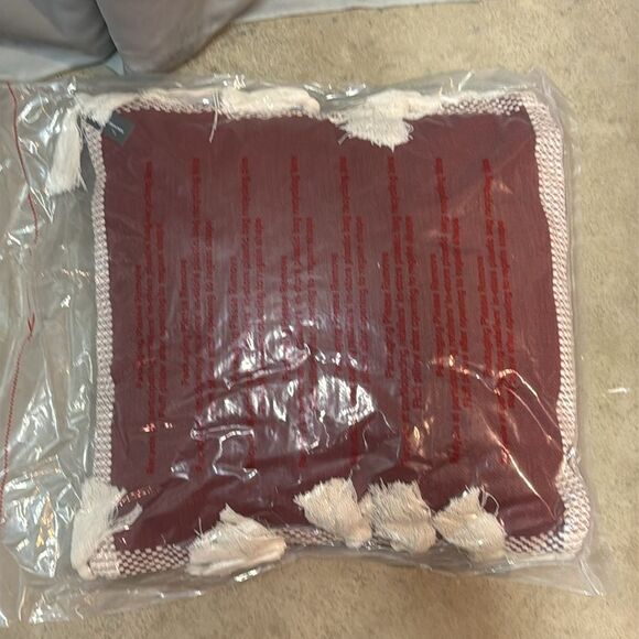 Threshold Studio McGee Woven Frame Square Throw Pillow with Side Tassels - Picture 5 of 6